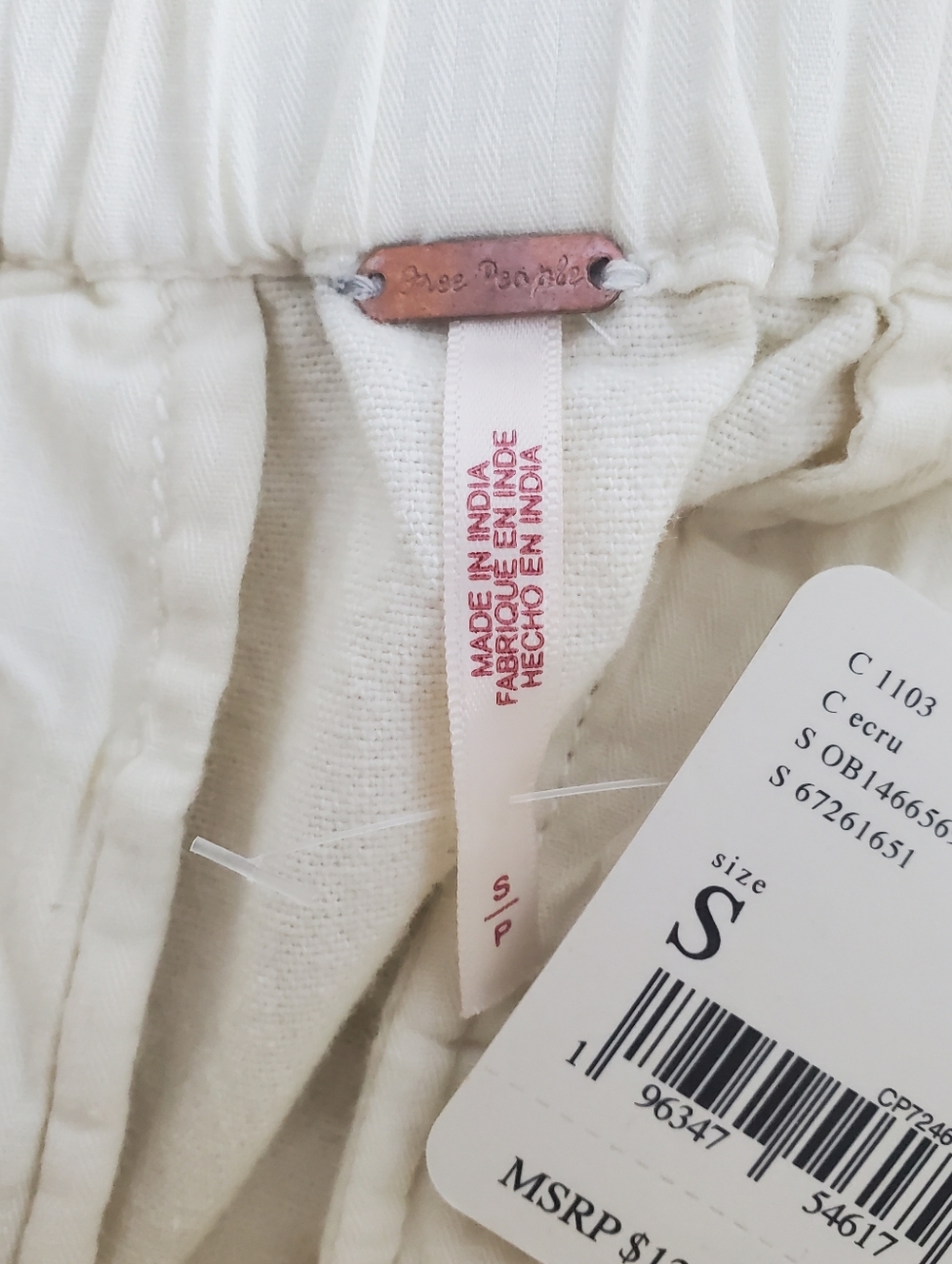 Free People Sky Rider Pant in Ecru Size Small - Picture 10 of 16